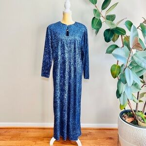 Vintage Ruth Norman animal print velour zip up robe